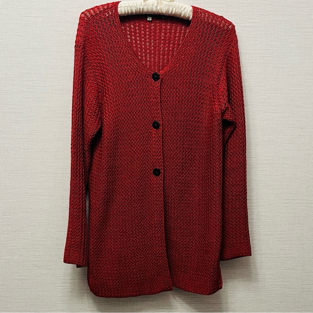 Peruvian Connection Deep Rust Cardigan - Picture 3 of 8